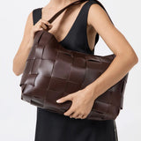 St Agni Woven Large Tote | Chocolate