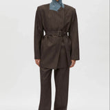 Camilla and Marc Piero Belted Blazer | Silver Bark Brown