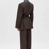 Camilla and Marc Piero Belted Blazer | Silver Bark Brown