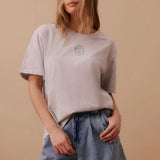 Ceres Life Stevie Slouchy Tee | Cloud Marle/CL Crest Print