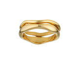 Porter Wave Ring Set | Gold