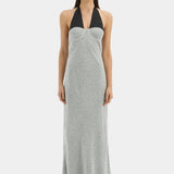 SIR. Lisander Halter Midi Dress | Polka Dot Bianca