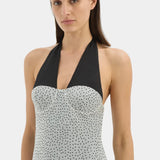 SIR. Lisander Halter Midi Dress | Polka Dot Bianca