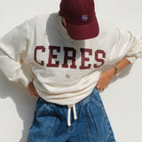 Ceres Life Isla Oversized Slouchy | Winter White Heritage Logo