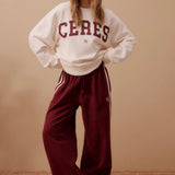 Ceres Life Isla Oversized Slouchy | Winter White Heritage Logo