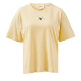 Ceres Life Stevie Slouchy Tee | Sunny Yellow/French Navy Embroidery