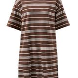 Ceres Life Cleo Mini Terry Dress | Chocolate/White Stripe