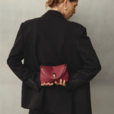 Vestirsi Sloane Mini Leather Convertible Clutch | Bordeaux