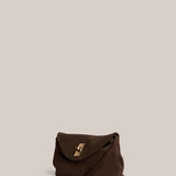 Vestirsi Sloane Mini Suede Convertible Clutch | Dark Chocolate