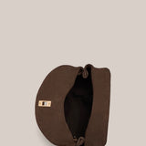 Vestirsi Sloane Mini Suede Convertible Clutch | Dark Chocolate