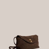 Vestirsi Sloane Suede Convertible Clutch | Dark Chocolate