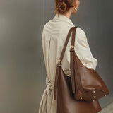 Vestirsi Harper Large Leather Hobo | Chocolate