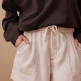 Ceres Life Relaxed Everyday Short | Ecru Twill