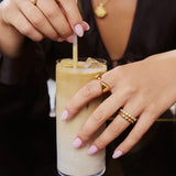 MISSOMA Molten Pearl Twisted Stacking Ring | Gold (PRE-ORDER)