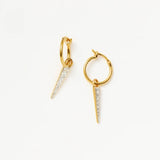MISSOMA Mini Pave Spike Charm Hoop Earrings | Gold (PRE-ORDER)