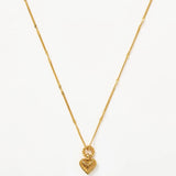 MISSOMA Mini Ridge Heart Charm Pendant Necklace | Gold (PRE-ORDER)
