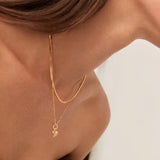 MISSOMA Mini Ridge Heart Charm Pendant Necklace | Gold (PRE-ORDER)