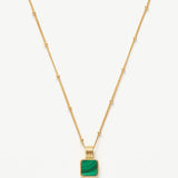 MISSOMA Lucy Williams Square Malachite Necklace | Gold (PRE-ORDER)