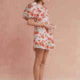 LOVAAN Adeline Mini Dress | Aster Floral