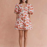 LOVAAN Adeline Mini Dress | Aster Floral