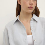 Assembly Label Everyday Womens Linen Long Sleeve Shirt | Cloud (PRE-ORDER)