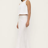 Assembly Label Melody Linen Bias Skirt | White (PRE-ORDER)