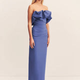 Shona Joy Campbell Strapless Bubble Maxi Dress | Wave Blue (PRE-ORDER)
