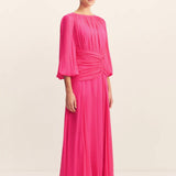 Shona Joy Aylah Balloon Sleeve Maxi Dress | Fuchsia