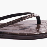 TKEES Square Toe Lily | Carob Croc