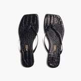 TKEES Square Toe Lily | Sable Croc