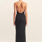 Shona Joy Houston Lace Back Maxi Dress | Noir Polka