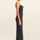Shona Joy Houston Lace Back Maxi Dress | Noir Polka