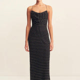 Shona Joy Houston Lace Back Maxi Dress | Noir Polka