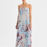 Morrison Mae Linen Strapless Dress | Sky