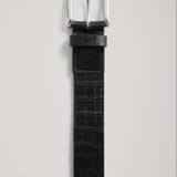 A Emery Leroy Belt | Black Embossed Croc