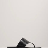 A Emery Paton Sandal | Black Embossed Croc