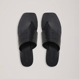 A Emery Paton Sandal | Black Embossed Croc