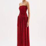 NiLS by NUDE LUCY Saffron Strapless Maxi Dress | Saffron