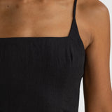 ORTC Celine Linen Mini Dress | Black (PRE-ORDER)