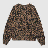 Anine Bing Miles Sweatshirt | Black and Brown Leopard (PRE-ORDER)