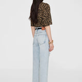 Anine Bing Avi Tee | Black and Brown Leopard (PRE-ORDER)