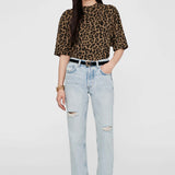 Anine Bing Avi Tee | Black and Brown Leopard (PRE-ORDER)