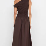 Bec + Bridge Freya Asym Maxi Dress | Dark Chocolate