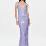 Misha Sapphire Sequin Maxi Dress | Lilac Sequin