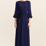 Romy High Neck Balloon Sleeve Maxi Dress