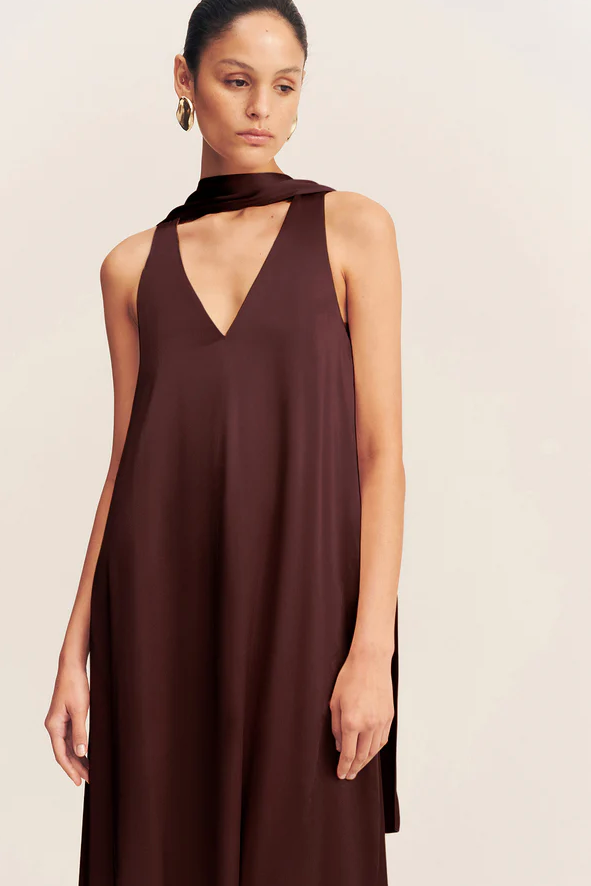 La Lune Scarf Panelled Maxi Dress