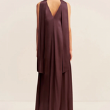 La Lune Scarf Panelled Maxi Dress