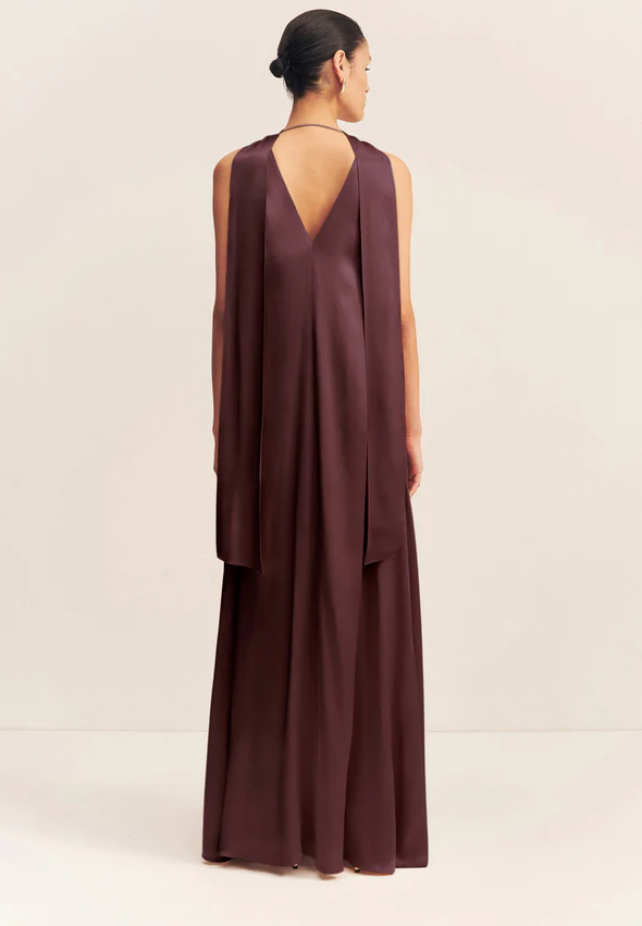 La Lune Scarf Panelled Maxi Dress