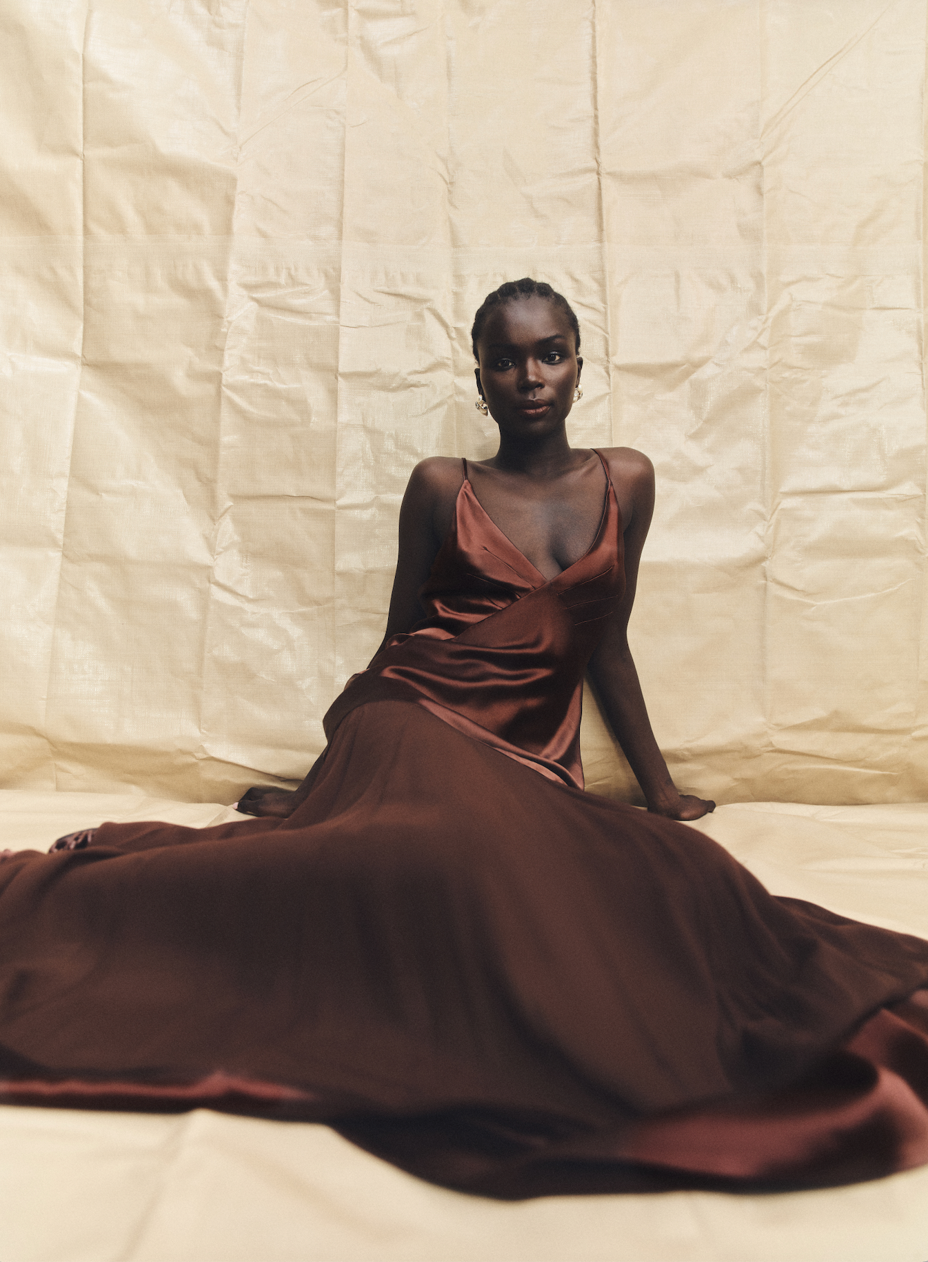 Moraya Plunged Maxi Dress