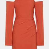 SIR. Rossana Off Shoulder Mini Dress | Terracotta